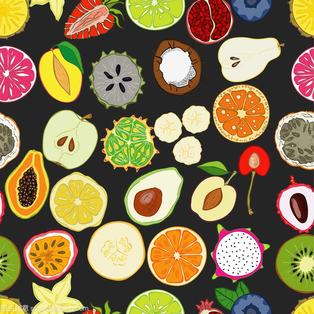 缤纷热带水果 大自然的无缝馈赠