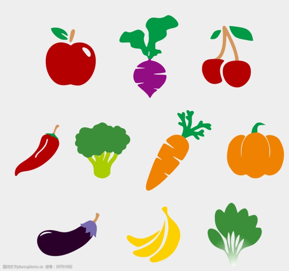 童趣盎然 卡通画中的水果蔬菜世界